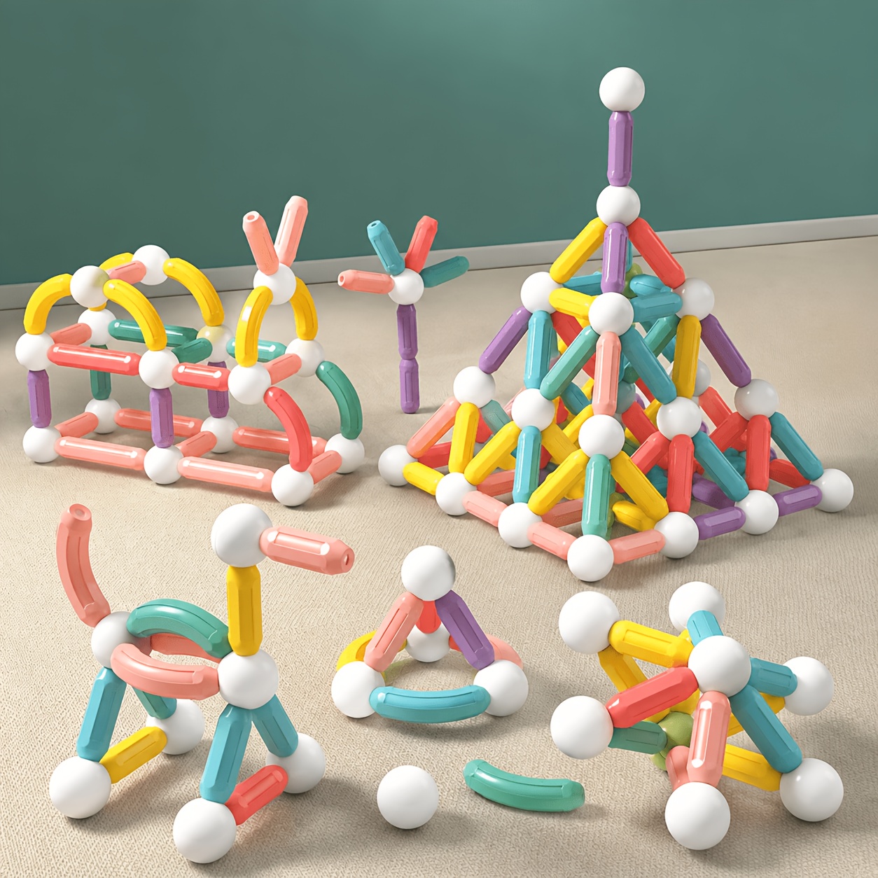 Creative Magnetic Rod Building Block Set