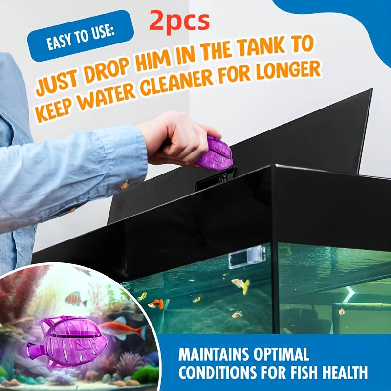 

2pcs Water , Safe For And And , Non-electronic Tank Filter , Enhances Water Clarity And Promotes , Battery