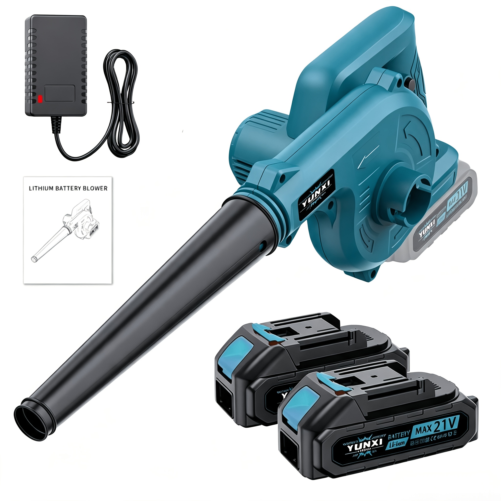 TEMU High Blower, With Battery And Blowing Head, Ergonomically Designed Anti-slip Handle, Suitable For Lawn Care, Yard, Snow, Pet Hair, Lightweight