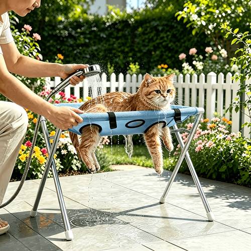 small and medium sized pet grooming fixed hammock suitable for cats and dogs with special fixing brackets designed for bathing shaving and nail to prevent scratching gnawing and