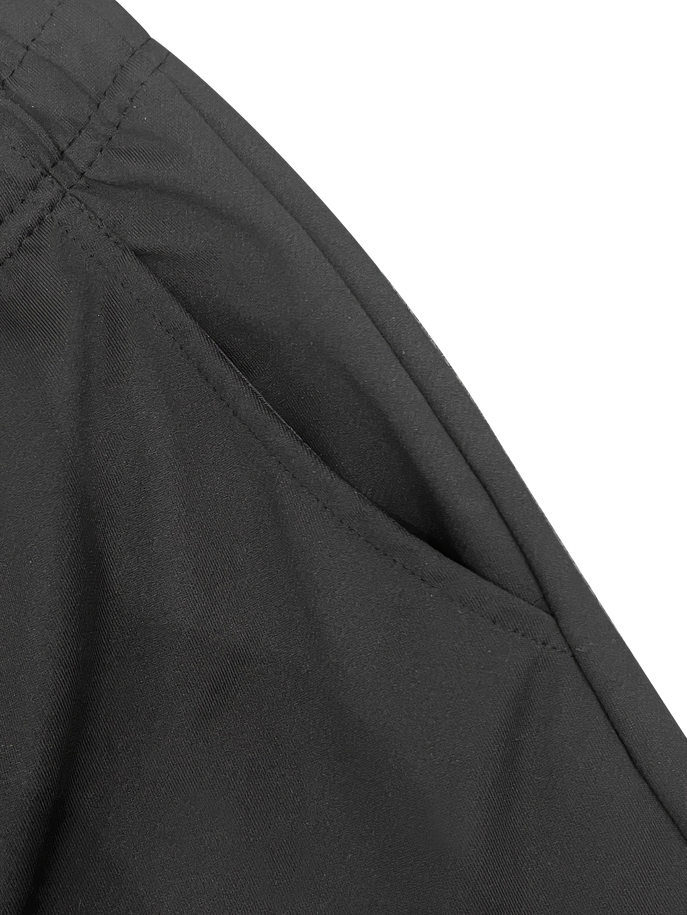 mens casual solid color cargo pants with elastic waist and side pockets comfortable for outdoor activities regular fit details 10