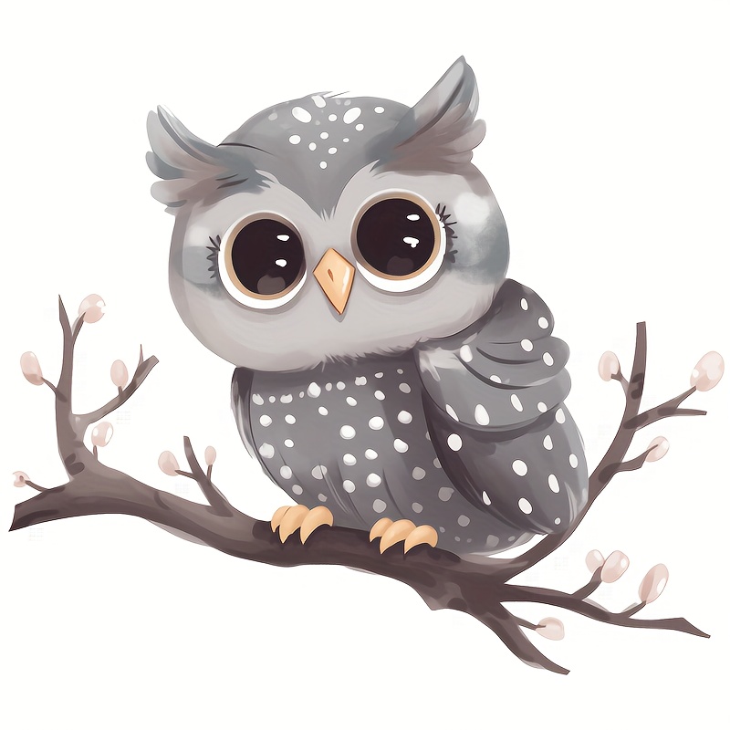 

1pc Owl Pattern Heat Transfer Sticker, Diy Iron-on Clothing Supplies & Appliques For Clothes, T-shirt Making, Pillow Decorating