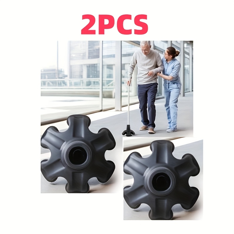 3 4 inch about 1 9cm heavy duty self supporting rubber cane tip cane support with 6 rubber feet suitable for walking sticks walking sticks and folding walking sticks