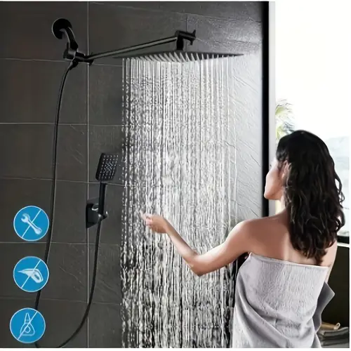 shower head 8 high pressure shower head 3 mode handheld shower combination 11 extended leak proof square shower head 78 hose bracket