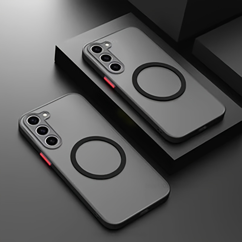 TEMU Phone Case: For Magsafe Phone Case For Galaxy A56 A55 A54 A36 A35 Shell Armor Matte Magnetic For Galaxy S25 S24 S23 S22 Cases Frosted Wireless
