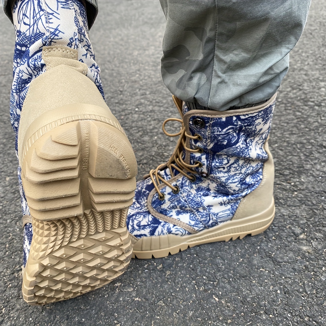 Fashion hiking graffiti boots sz 41 / 8 Emel Graffiti High Canvas Sneaker Boots – watereverysunday main image 3