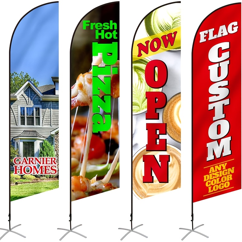 custom feather flag banner durable polyester no stand hd printing suitable for outdoor and indoor decoration advertising   outdoor decoration custom   durable polyester custom flag banner