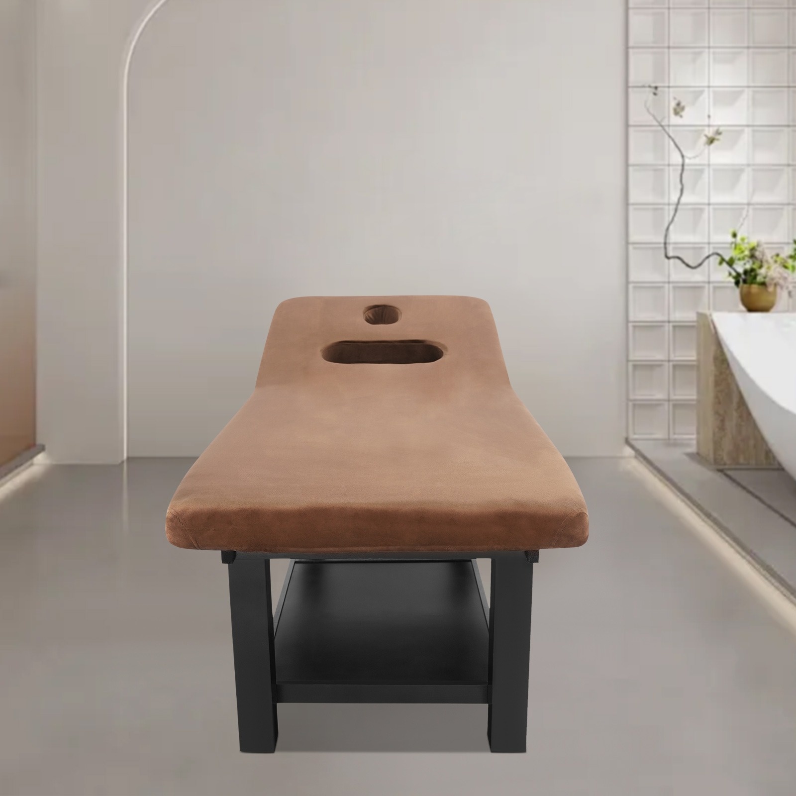 190 80cm   beauty bed brown wide massage bed physical   bed spa facial bed   hairdressing spiritual  