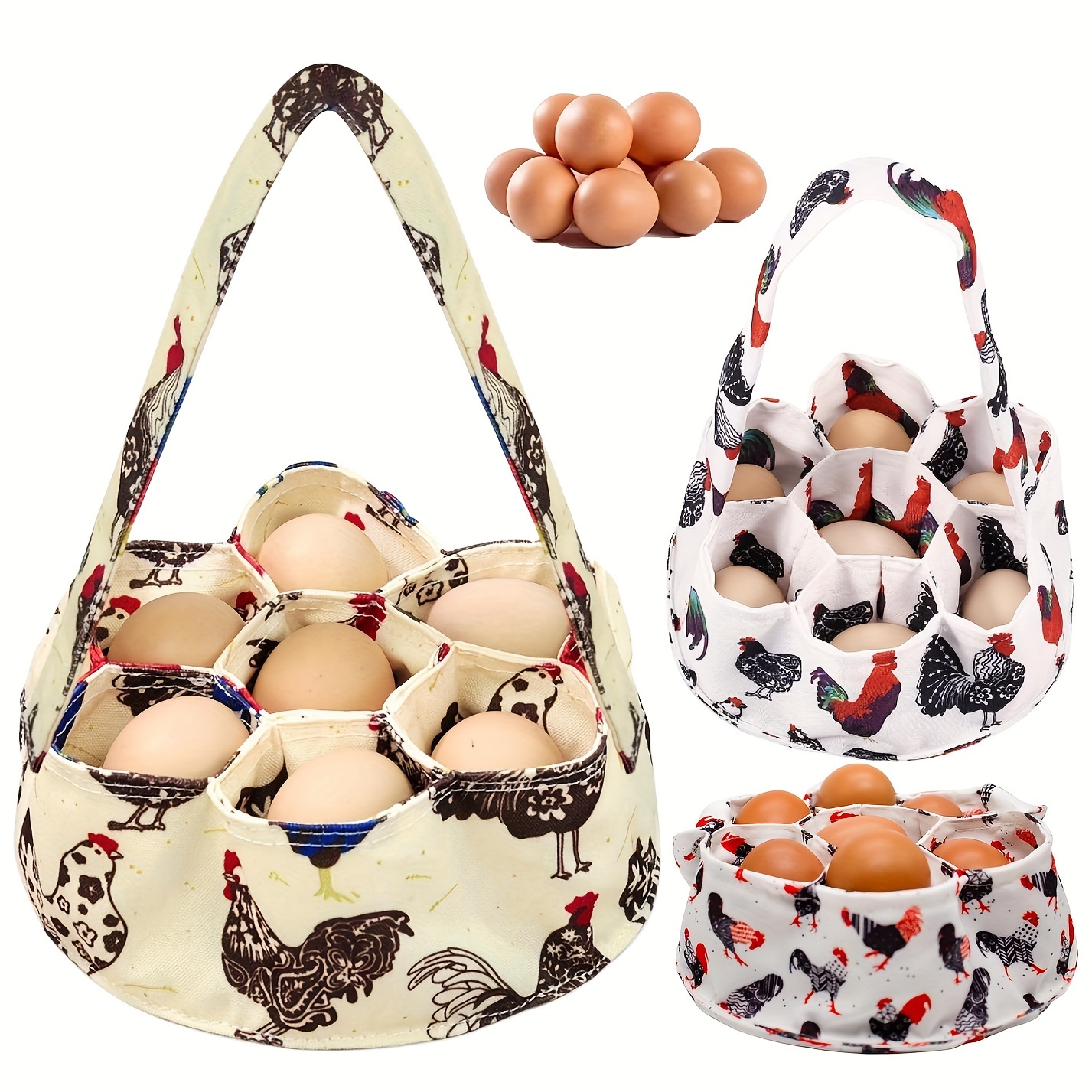 

1pc Eggs Collecting Basket With 7 Pockets, Eggs Gathering Basket, Canvas Egg Bags For Fresh Eggs, Collecting Eggs Holder Bags For Chicken Hen Duck , Farmhouse Henhouse Garden Accessories