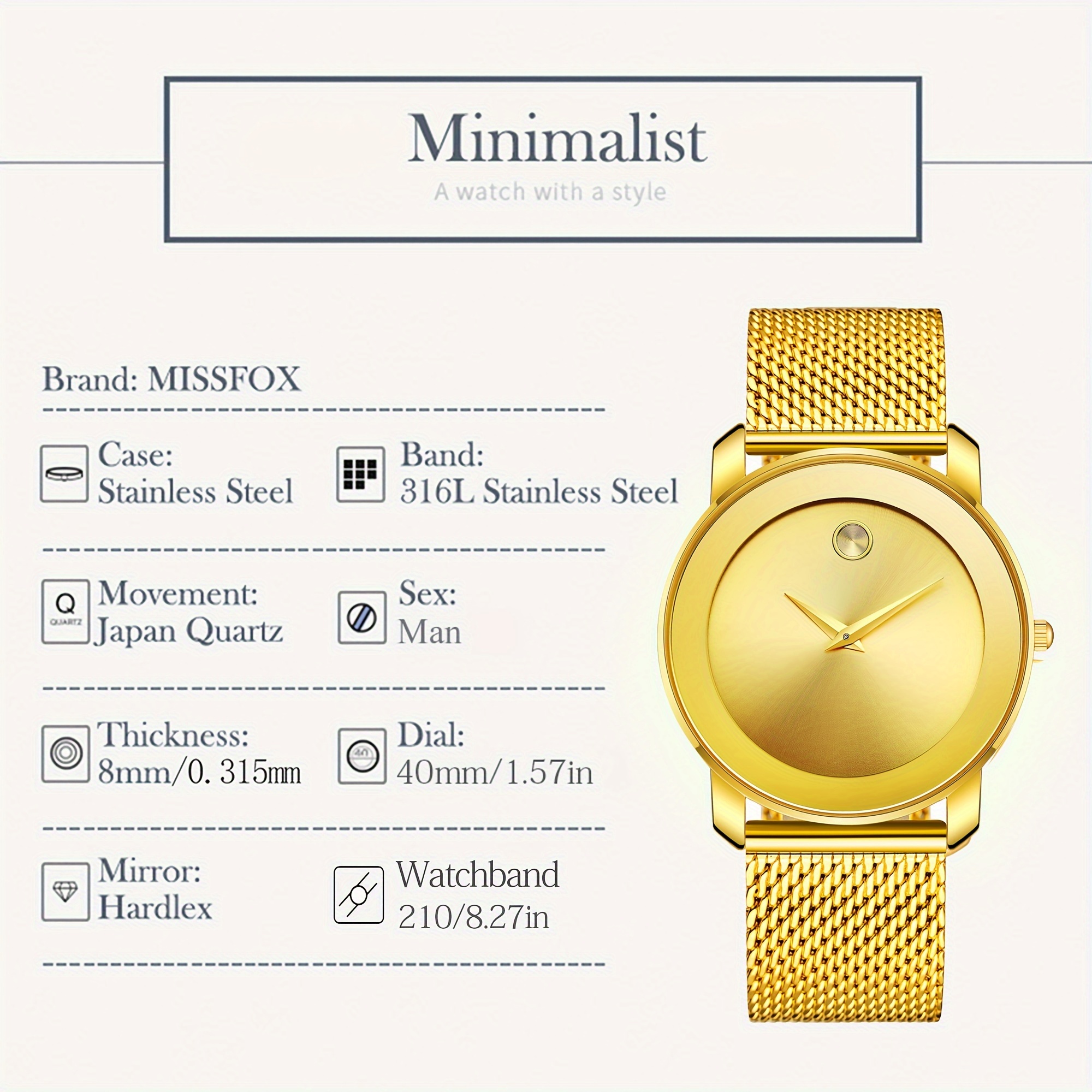 Montre Minimaliste R plique Originale Sans Irritation Bracelet En