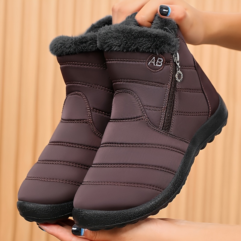 Unisex Wide-Fit Fleece-Lined Snow Boots