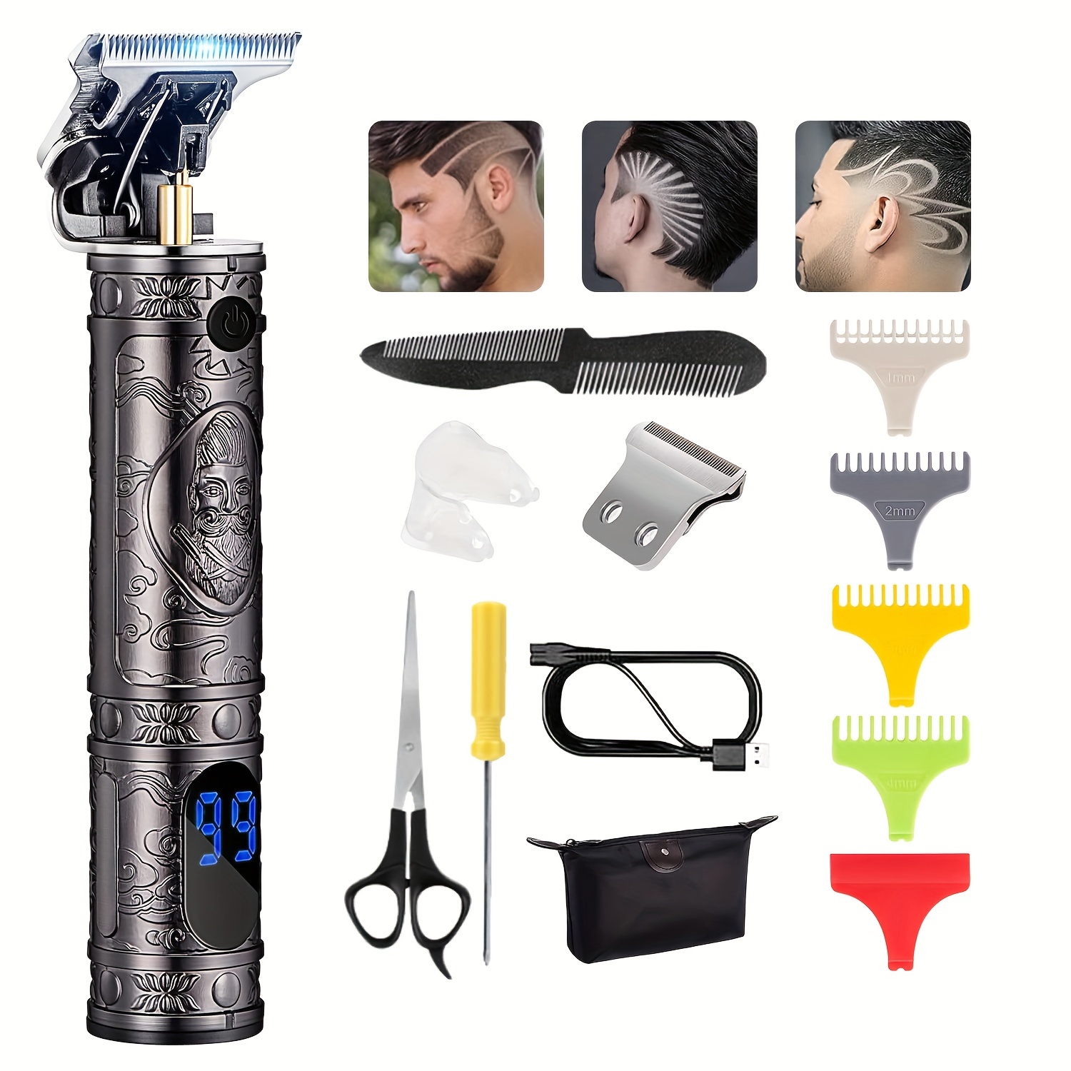 

Hair Clippers For Men 0 Gapped Trimmer Professional T Blade Trimmer Rechargeable Trimmer Pro Li Trimmer Cut Cordless Hair Cutting Liners Edger For Barbers Detail Haircut