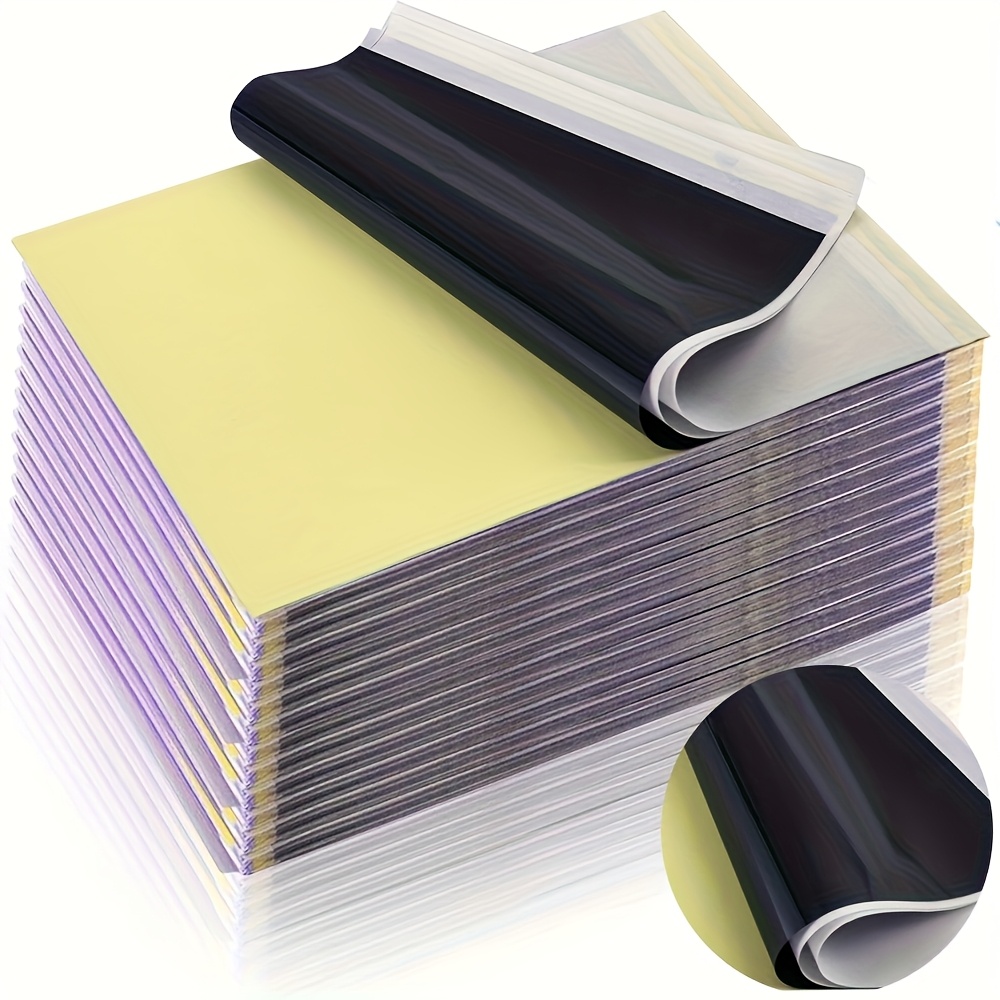 55 Sheets 4-Ply Tattoo Transfer Paper with Tracking Templates - A4 Size Heat Press & Hand-Powered Stencil Sheets for Tattoo Machines, Stencil Kits, Temporary & Permanent Tattooing - Compatible with Inkjet/ Laser Printers (Compatible with PC/ ) - Ideal for   & Hobbyists -   Intricate Line Work & Floral Patterns - Durable & Easy-to-Use for Precise Tattoo Designs