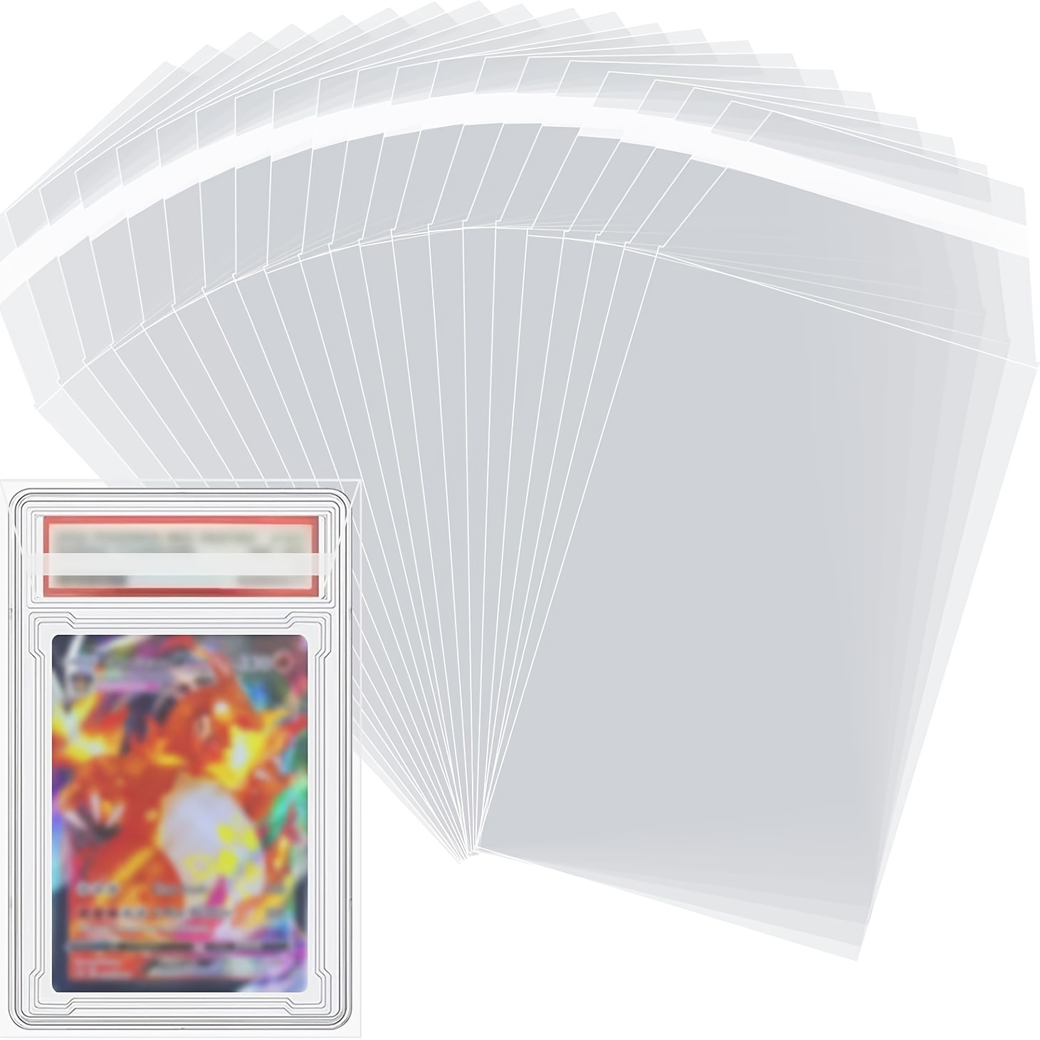 TEMU 100pcs Resealable Card Sleeves For 35-180pt Grading Plates - Advanced Card Protectors For Securing Sports Memorabilia | Protectors, Card Sleeve