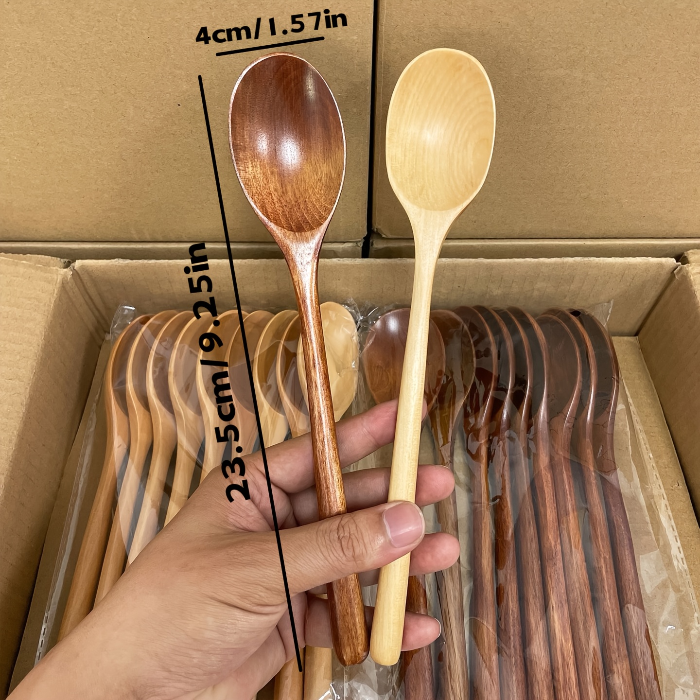 TEMU 2 Pezzi Set di Cucchiai in Legno Massello di Colori , Realizzati in Legno di , per , per in Stile Giapponese, Cucchiaio per , Dessert e Miele
