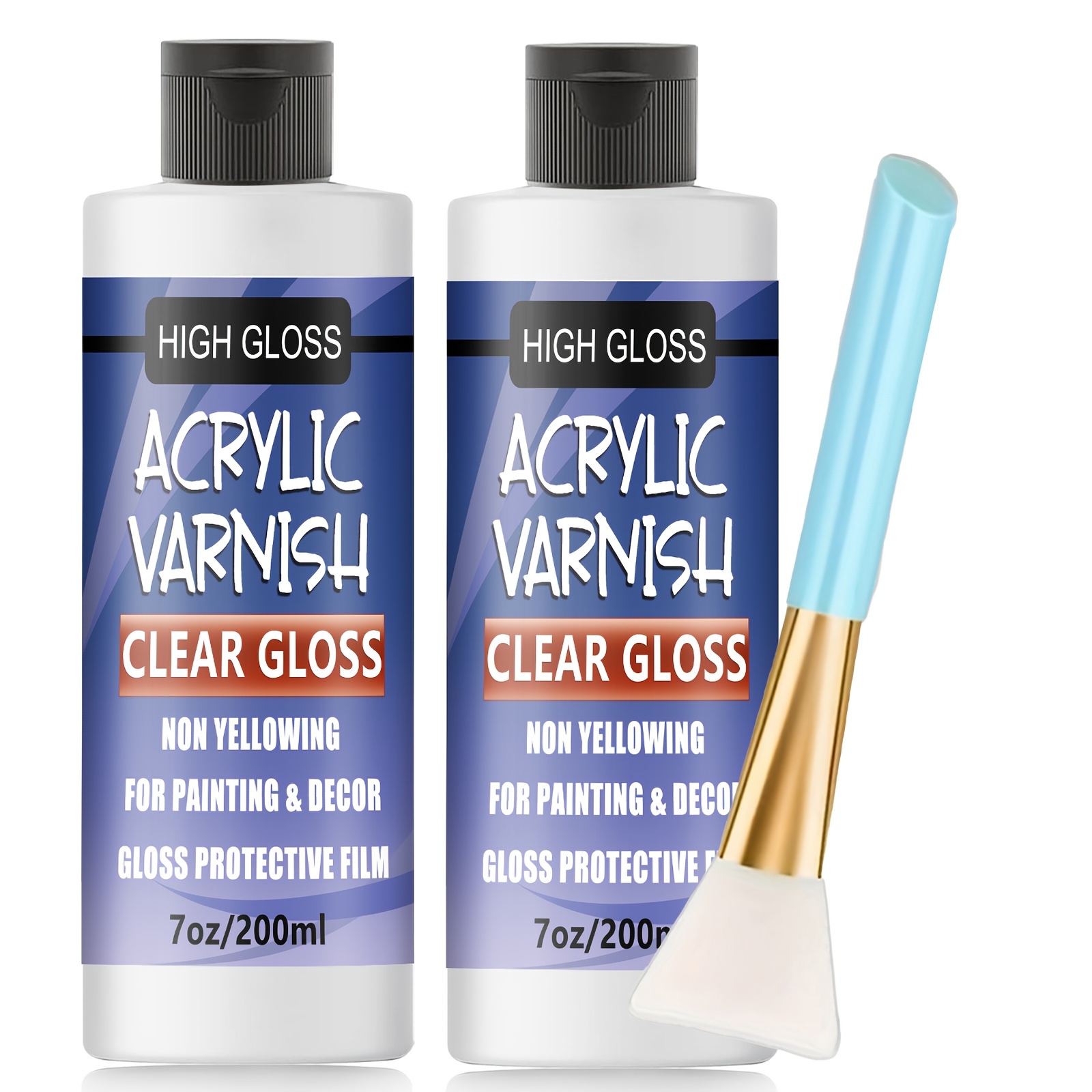 permanent acrylic varnish gloss     hardness   scratch resistant non yellowing outdoor and indoor  