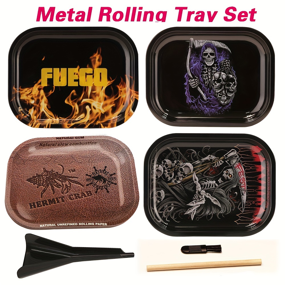 1set 8 86 Inches Metal Herb Grinder Rolling Tray Set With A - Temu