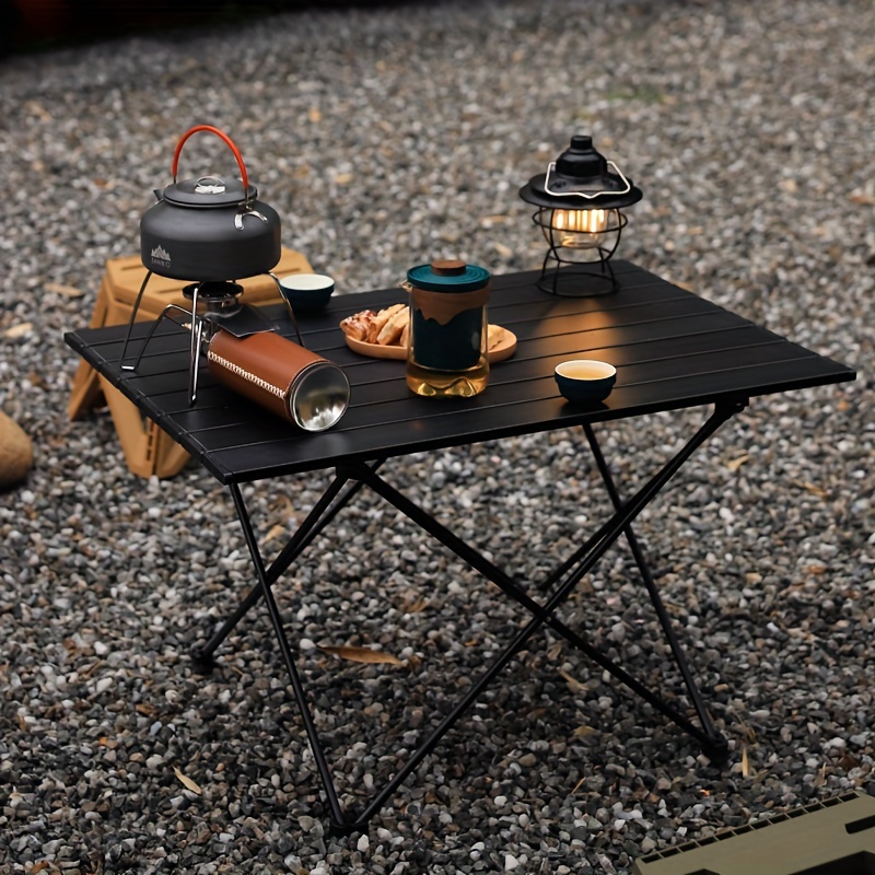 

Table pliante en d'aluminium portable pour - en , camping et barbecue - Style décontracté, léger, avec un design de base de jambe , pliable pour un transport et un stockage faciles