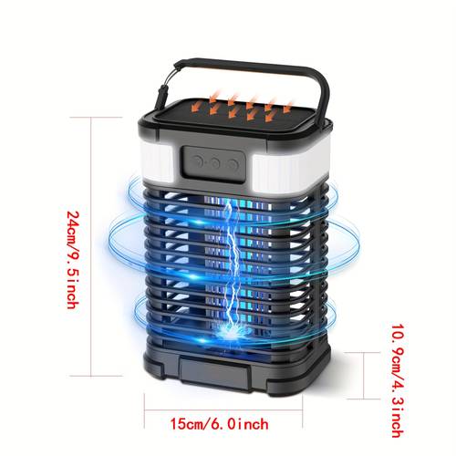 1pc solar bug zapper 5 in 1 portable electric mosquito zapper with 4000mah rechargeable battery led light for indoor outdoor use home patio camping backyard outdoor pest solution modern bug zapper energyefficient device solar mosquito zapper outdoor