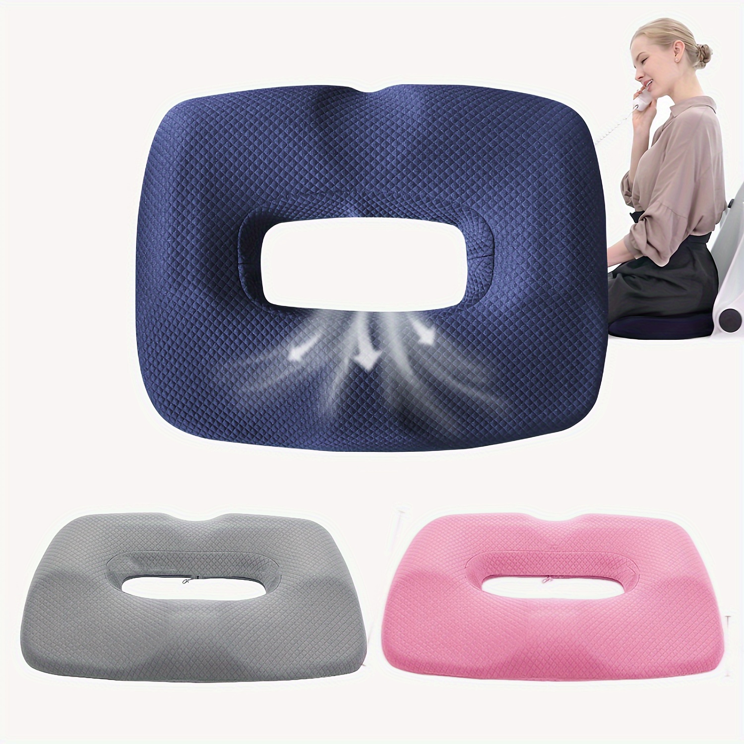  Cushion Lab Patented Pressure Relief Seat Cushion for Long  Sitting Hours on Office/Home Chair, Car, Wheelchair - Extra-Dense Memory  Foam for Hip, Tailbone, Coccyx, Sciatica - Light Grey : Office Products