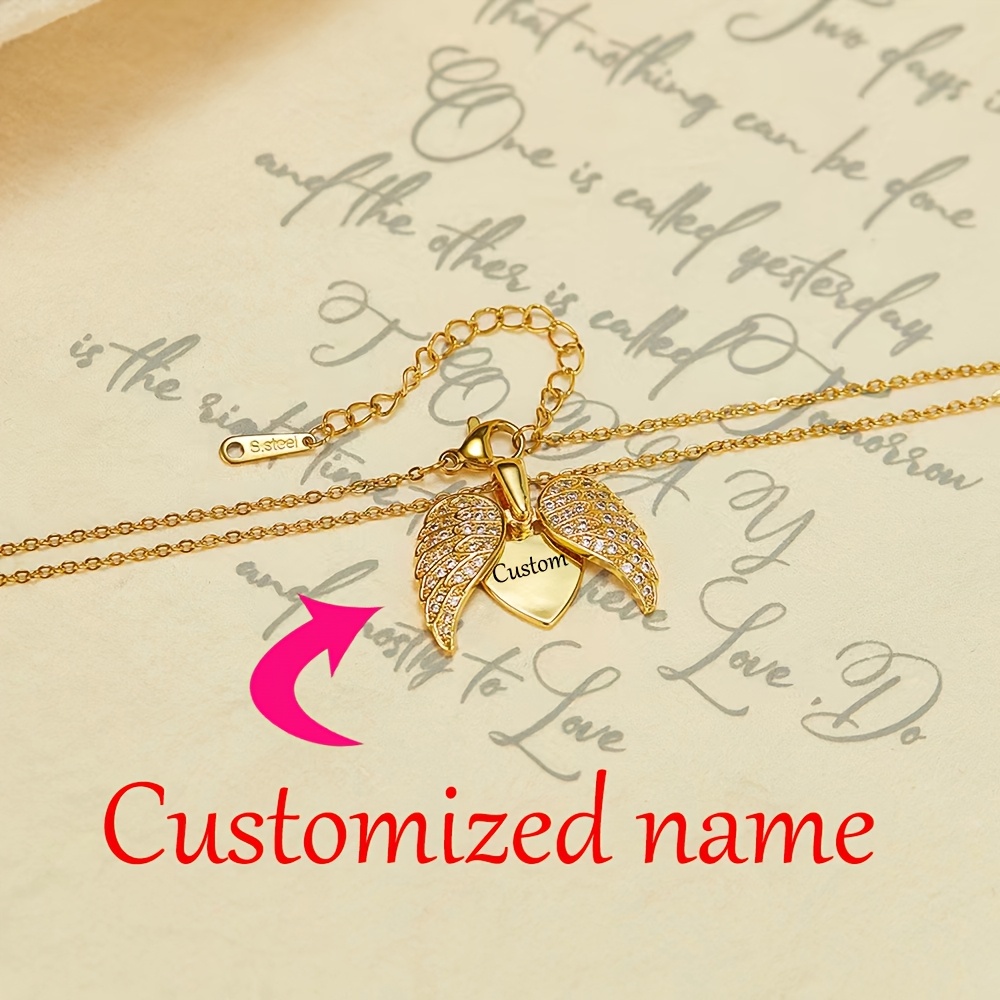 

Customizable Love Pendant With Engraving, Fashionable And Versatile Stainless Steel Necklace, Valentine's Day Gift, Birthday Gift