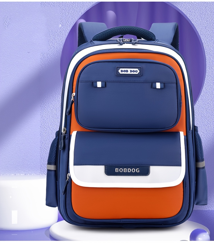 Bobdog Large Capacity Backpack with Spine Protector Design - Lightweight, Adjustable Strap, Zipper Closure, Ideal for Students, New Student Backpack|Modern Backpack|Durable Backpack