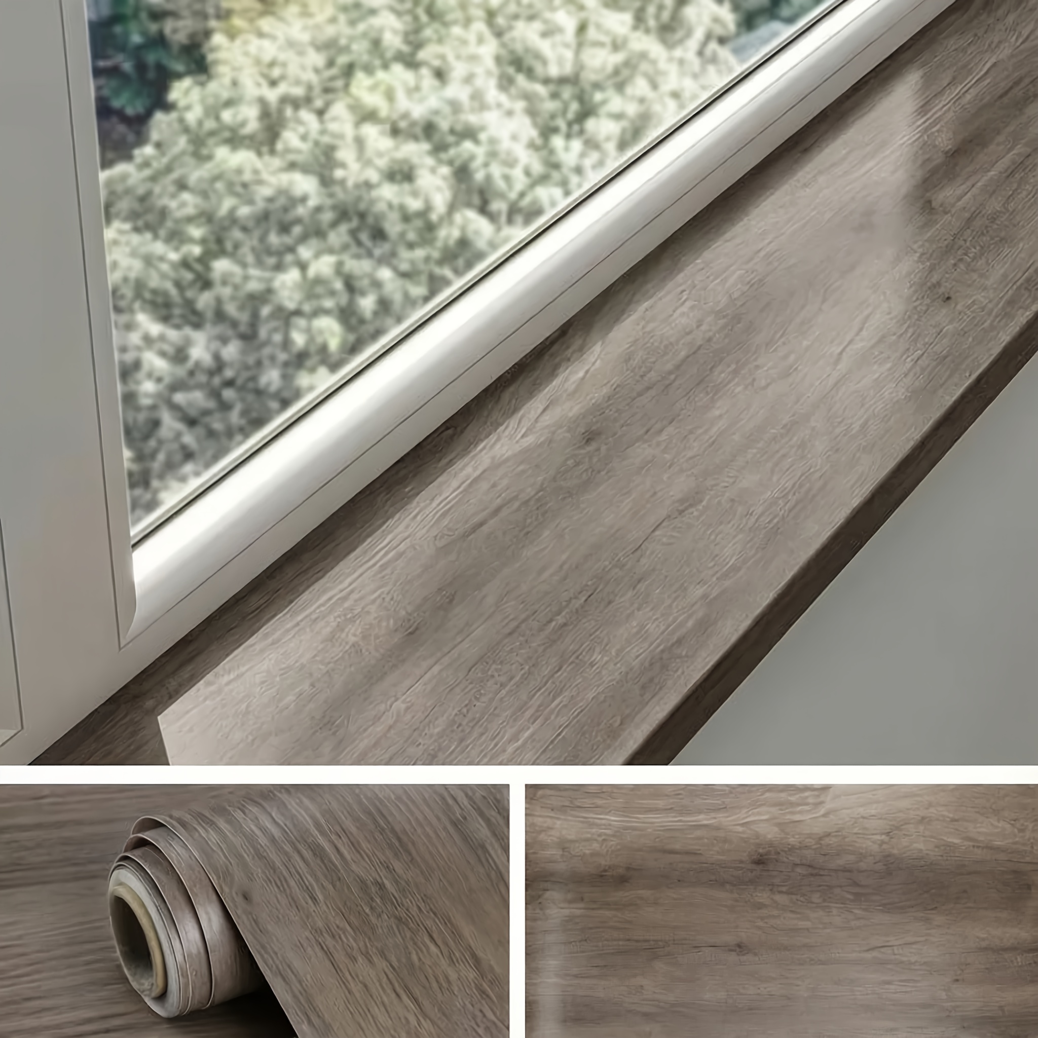 Image of 1 Roll Luxury Retro Wood Grain Window Sill Sticker | Vinyl Waterproof Self-adhesive Trim For Bay Window And Balcony Renovation, Easy To Apply, Multiple Colors