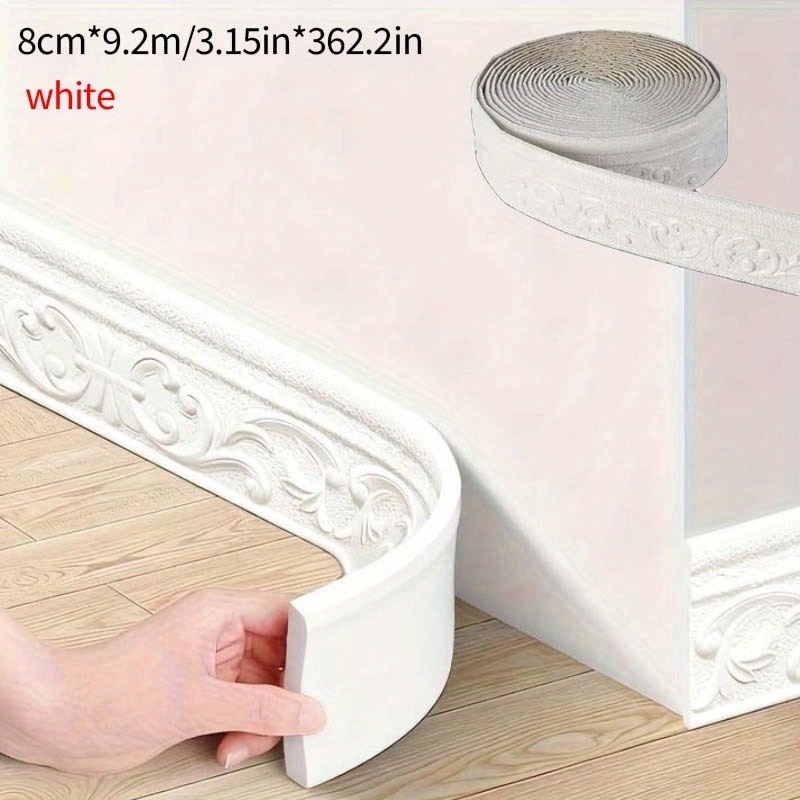 3d Three-dimensional Self-adhesive Thickened Waterproof Waistline Sticker 9.2m Line Door Frame Background Wall Border Sealing