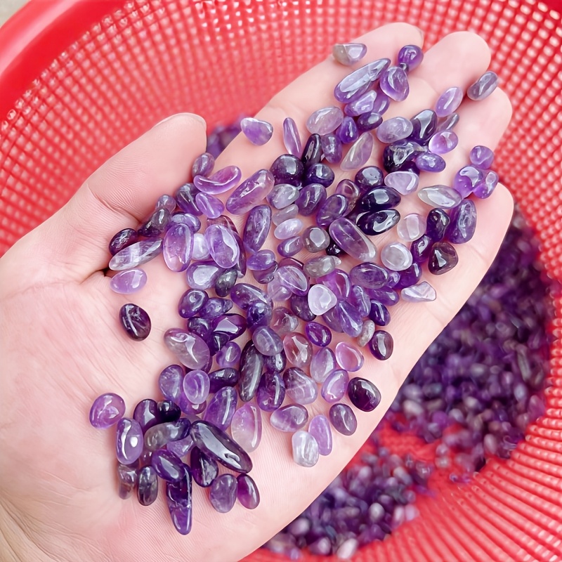 TEMU 15g 35g 55g Natural Amethyst Gravel Violet Gravel Aromatherapy Stone For Fish Tank Decoration Aromatherapy And Handmade Crafts