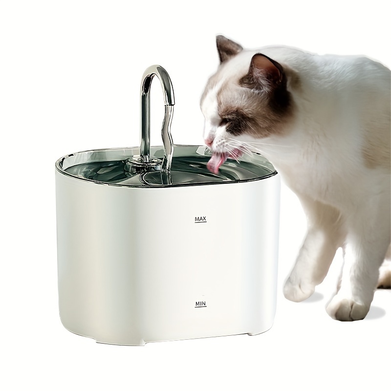 

1pc 2.2l Automatic Circulation Cat Water Fountain, Usb Recharging Cat Water Dispenser With Faucet Design And Filter Sponge For Indoor Cats