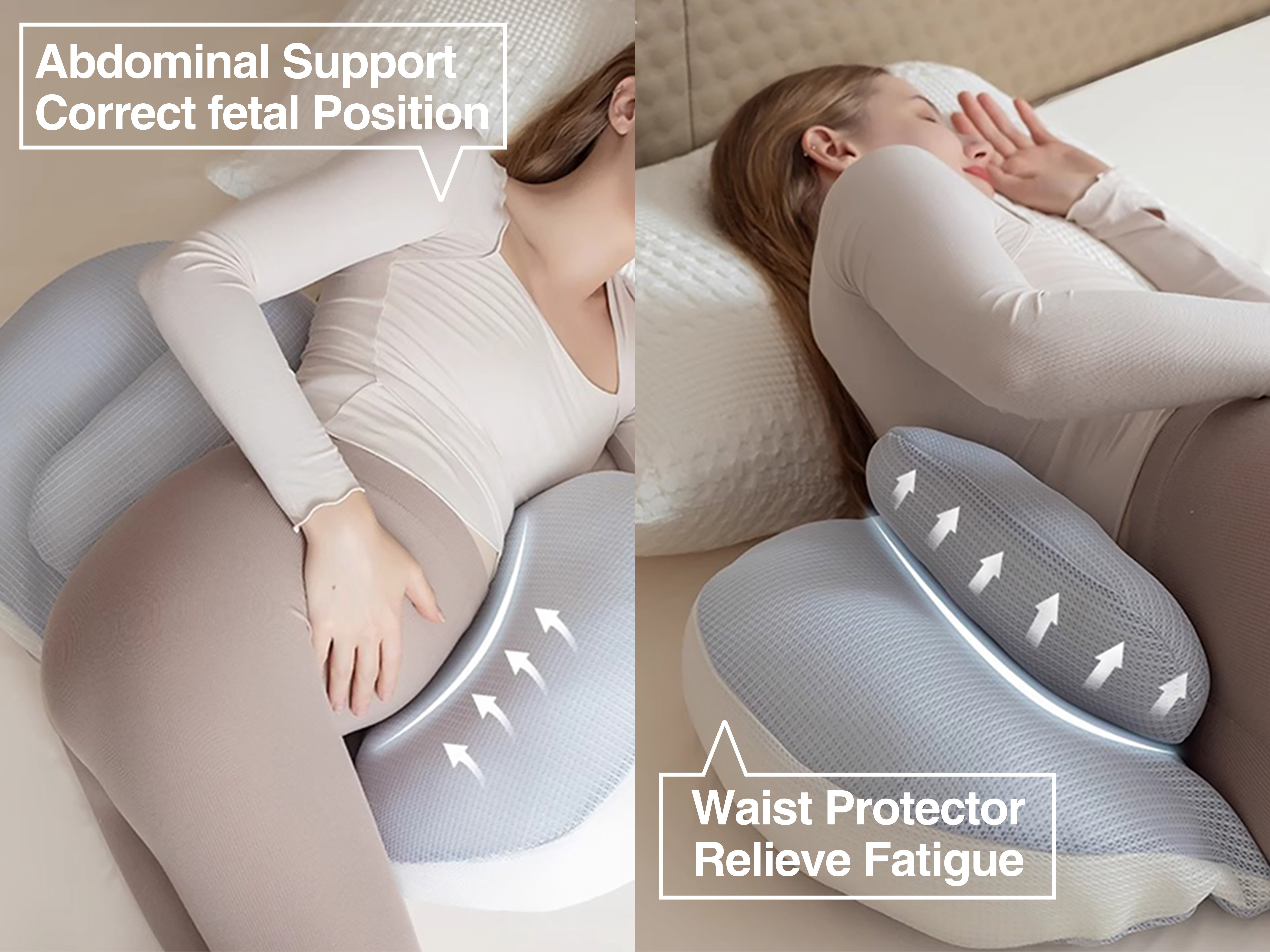 ergonomic maternity pillow for side sleepers portable   support for belly waist relief essential pregnancy accessory details 0