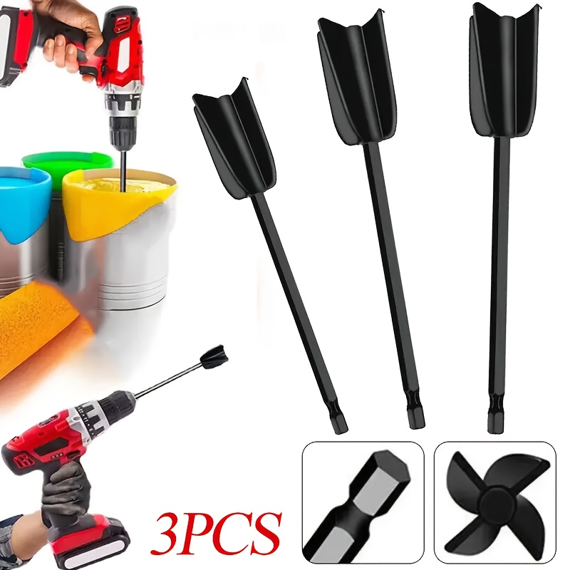 3pcs reusable paint mixer   mixer attachment small plastic mixer paddle durable non   to   comfortable grip achieves   and smooth mixing suitable for   pigments  