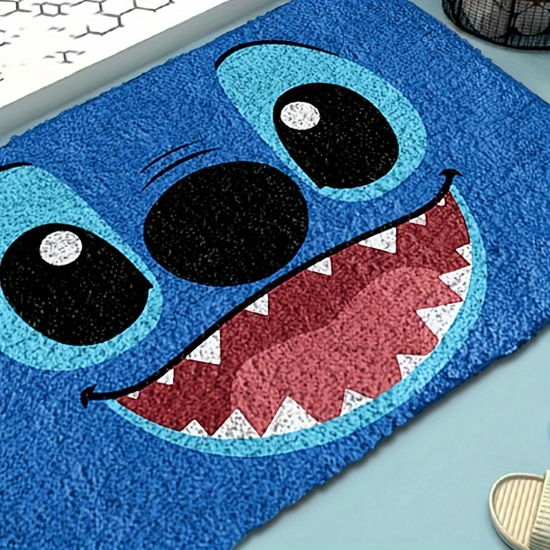 

1pc Stitch Cartoon - , Textured Mat With Cute For Entryway, Bathroom, Living Room, Laundry Room - Soft Acrylic Home Decor, Mat,