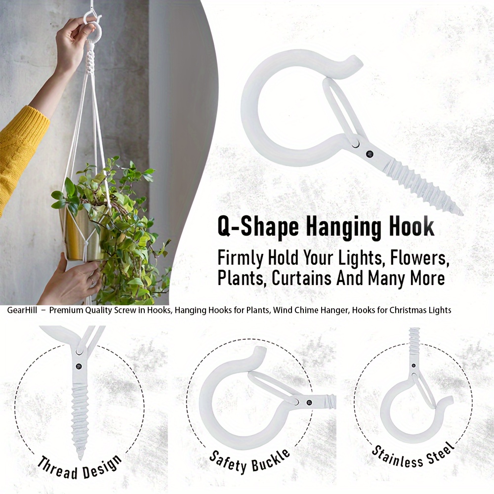 display hook 12 24 48pcs ceiling hooks hanging plants q - Temu