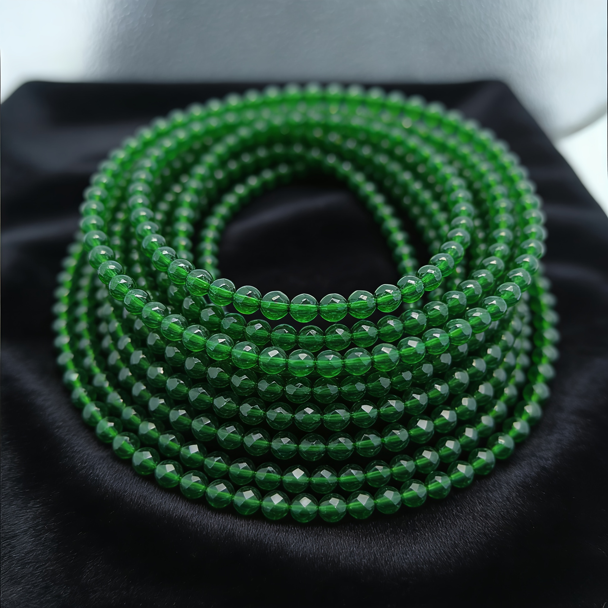 Approximately 1200 Green Flat Beads for DIY Jewelry Making