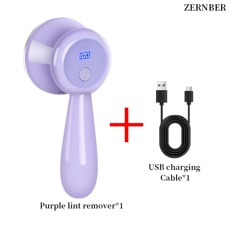 TEMU Fabric Shaver, Rechargeable Lint Remover, Portable Electric Sweater Deburrer, Led Digital Display, Removes Pilling From Clothes, Furniture,