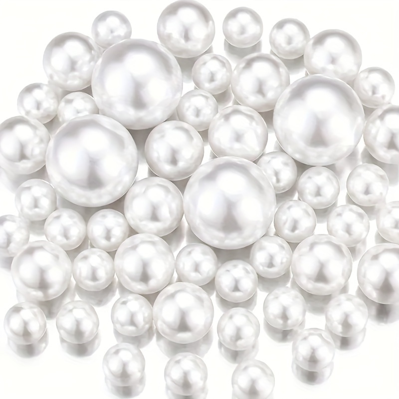 

500pcs Elegant White Pearls - Vase Fillers, Table Scatters & Home Decor | Ideal For Weddings, Birthdays & Parties | In 4mm, 6mm, 8mm, 10mm, 12mm Sizes