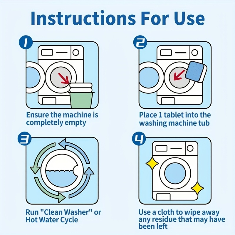 46 24 22 6 pack washing machine cleaner tablets for a 12 month supply compatible with he top front load   removes residue   and odors   Product details 1