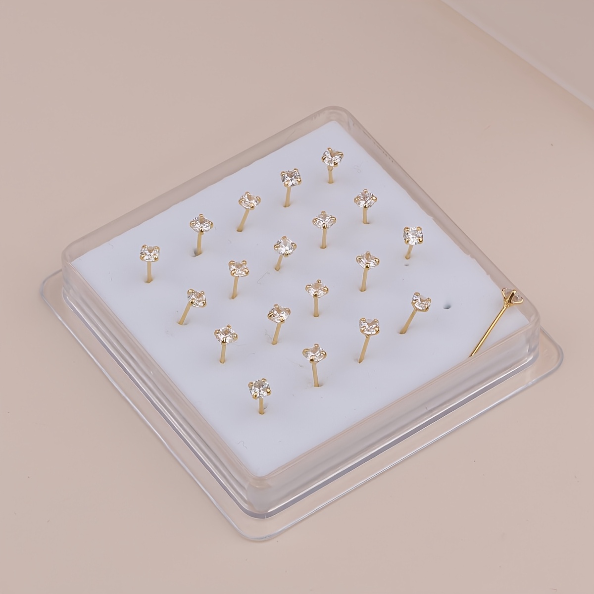 Image of 20pcs Of 3mm Nose Rings And Earrings For Women, Hypoallergenic Body Piercings Suitable For Men And Women