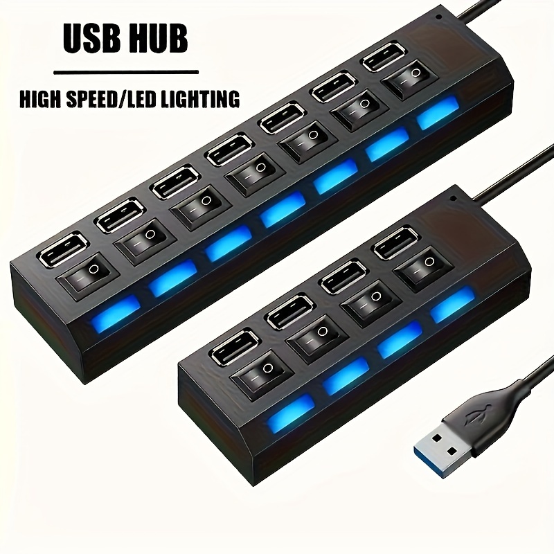 ultimate 1 Unit of a USB Hub with 7 PortsOr 4 Ports, Featuring a Power On/Off Switch, Suitable for Pcs And Laptops 15 1 Unit of a USB Hub with 7 Ports Or 4 Ports, Featuring a Power On/Off Switch, Suitable for Pcs And Laptops