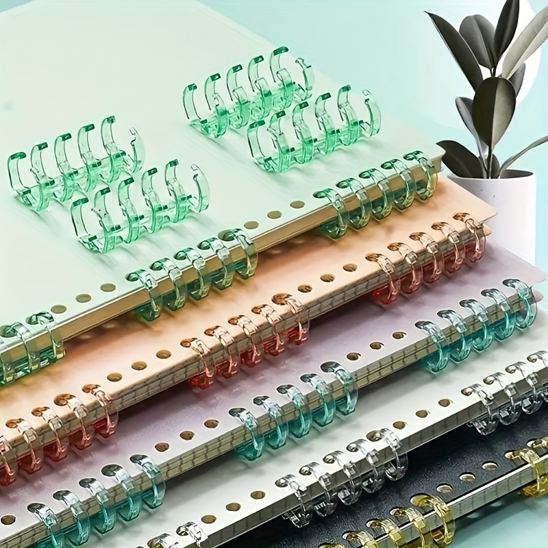 

25pcs Plastic Binder Rings - Detachable & Fixed Loose-leaf Paper Clips For Office Organization