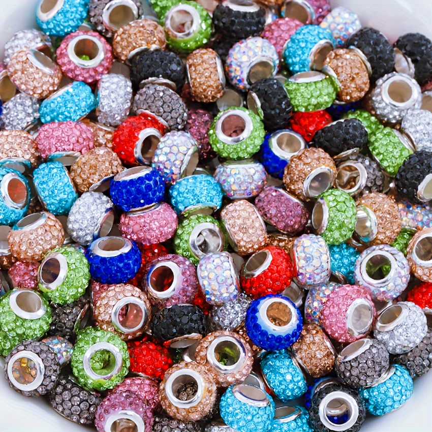 100Pcs Fishing Beads Tranparent Double Cross Hole Beads Clear