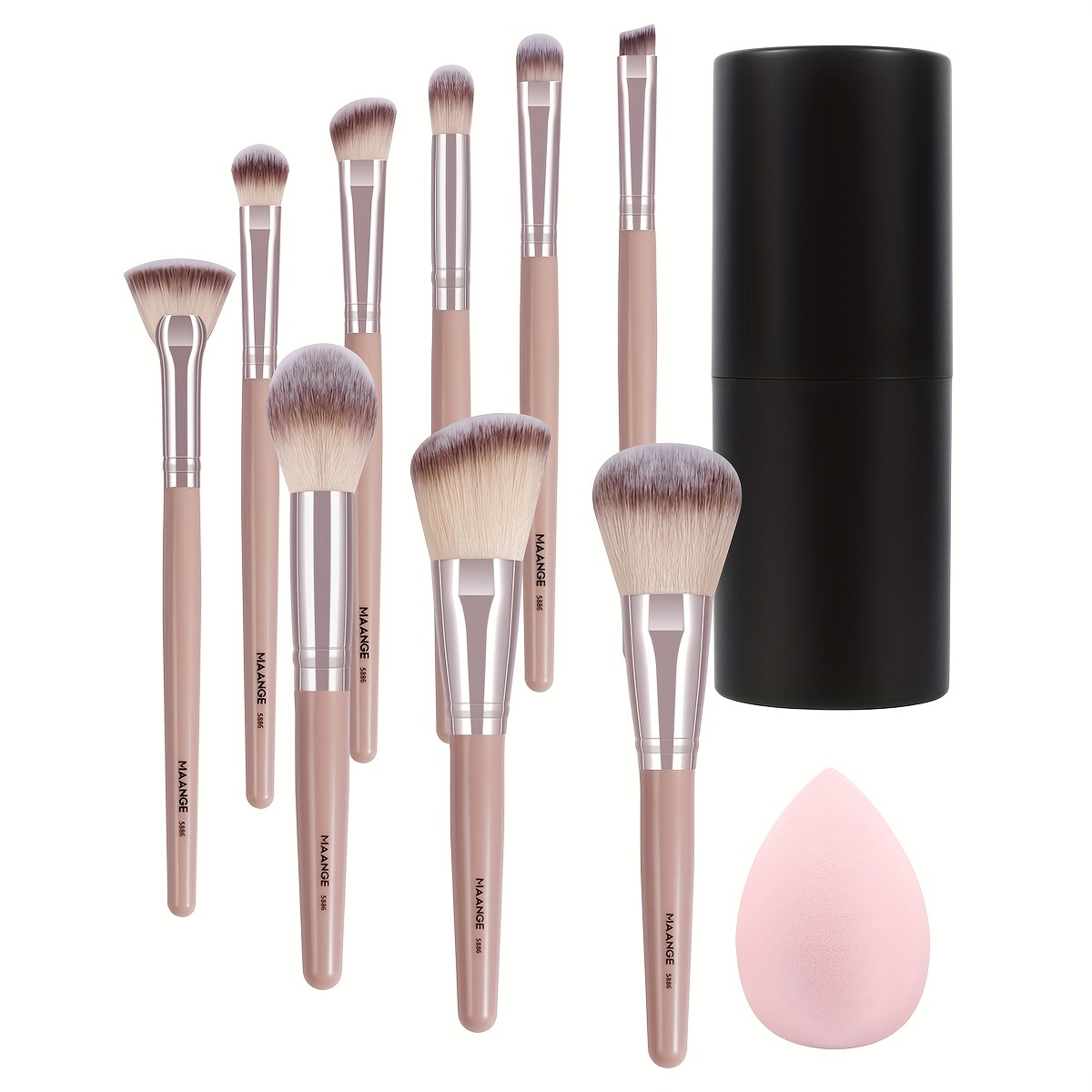 MAANGE 9/10/11/12pcs Professional Makeup Brush Kit