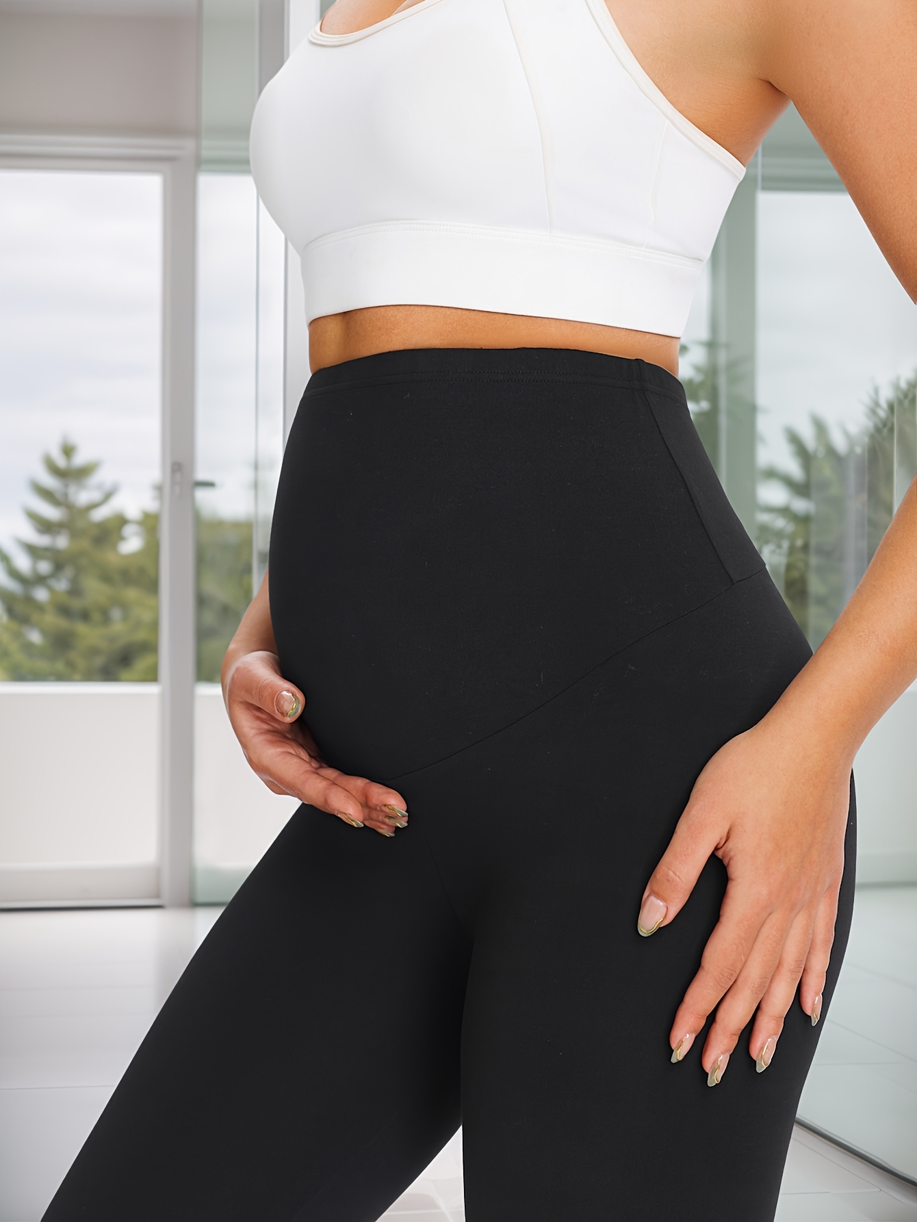legging yoga taille haute grossesse – élasticité supérieure Temu
