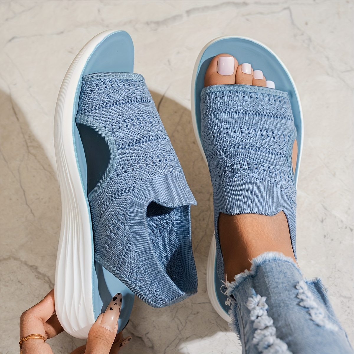 Image of Summer Seaside Women's , Women's Sneakers, Comfortable And Breathable Plus-size Women's Shoes