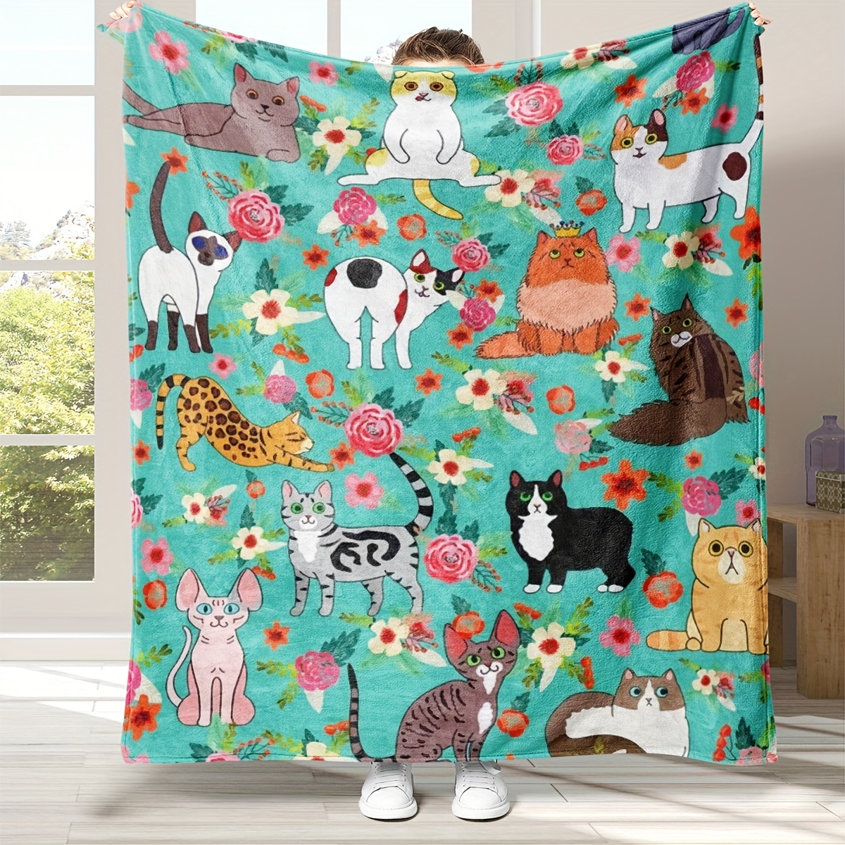 

Cat 3d Print Flannel Blanket - , & - For Bed, Sofa, | For