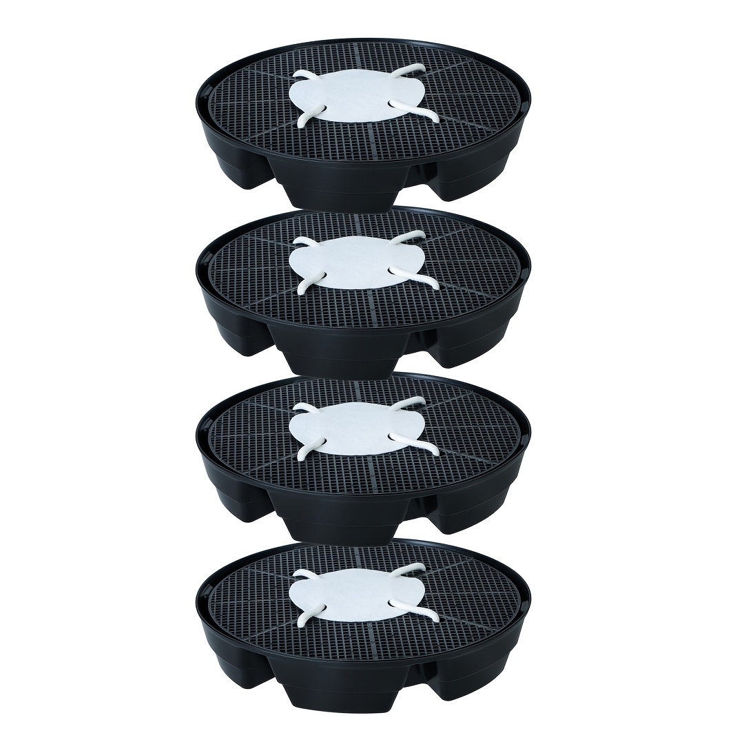 4pcs Plant Pot Tray Set For Gardening Tools Features Ventilation And Leak-proof Design Ideal For Indoor Potted Plants Of Types