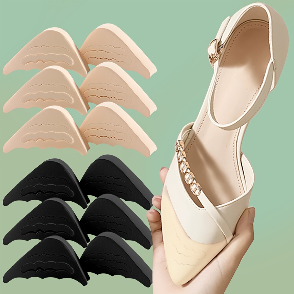 TEMU Lot de 12 semelles douces pour orteils à talons hauts - Convient aux talons hauts et chaussures, antidérapantes, -abrasion, ajustement parfait,