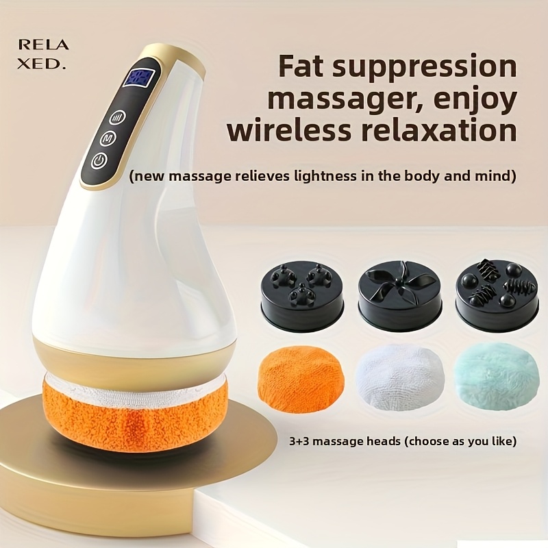 Wireless rechargeable fat pushing machine, body slimming machine, neck, waist, and shoulder massager