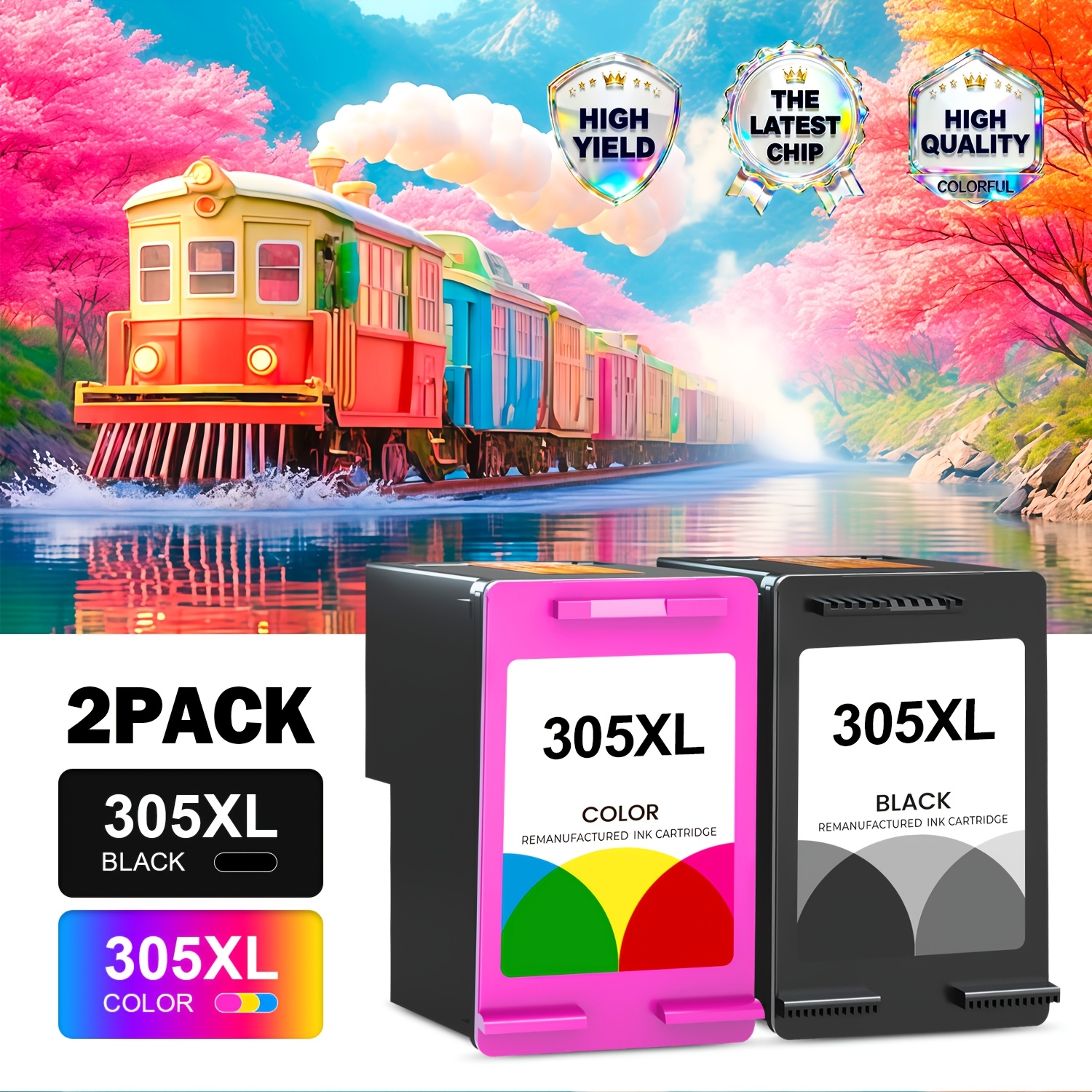 E-shop 305XL Tintenpatronen Schwarz Kompatibel für HP Tinte 305 305XL für HP 2800e 2810e 2820e 2821e 2822e 2823e 2800 2810 2820 2821 2822 2823 4220e